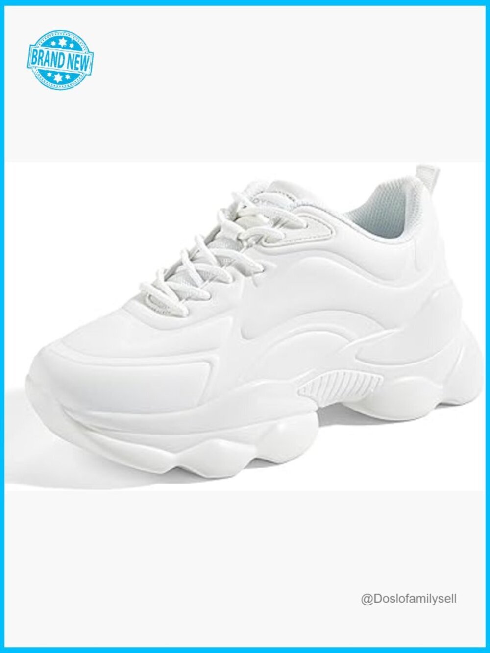 Chunky Platform Sneakers with Rhinestone Rope Embellishment Casual Walking